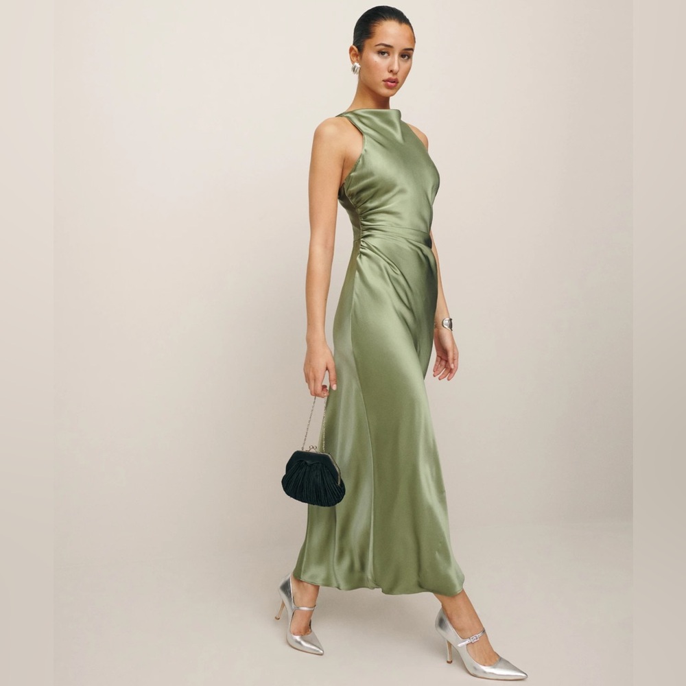 Reformation Casette Silk Dress